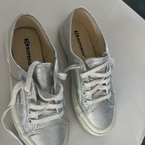 Superga Silver running shoes; Lightly worn - Picture 4 of 4